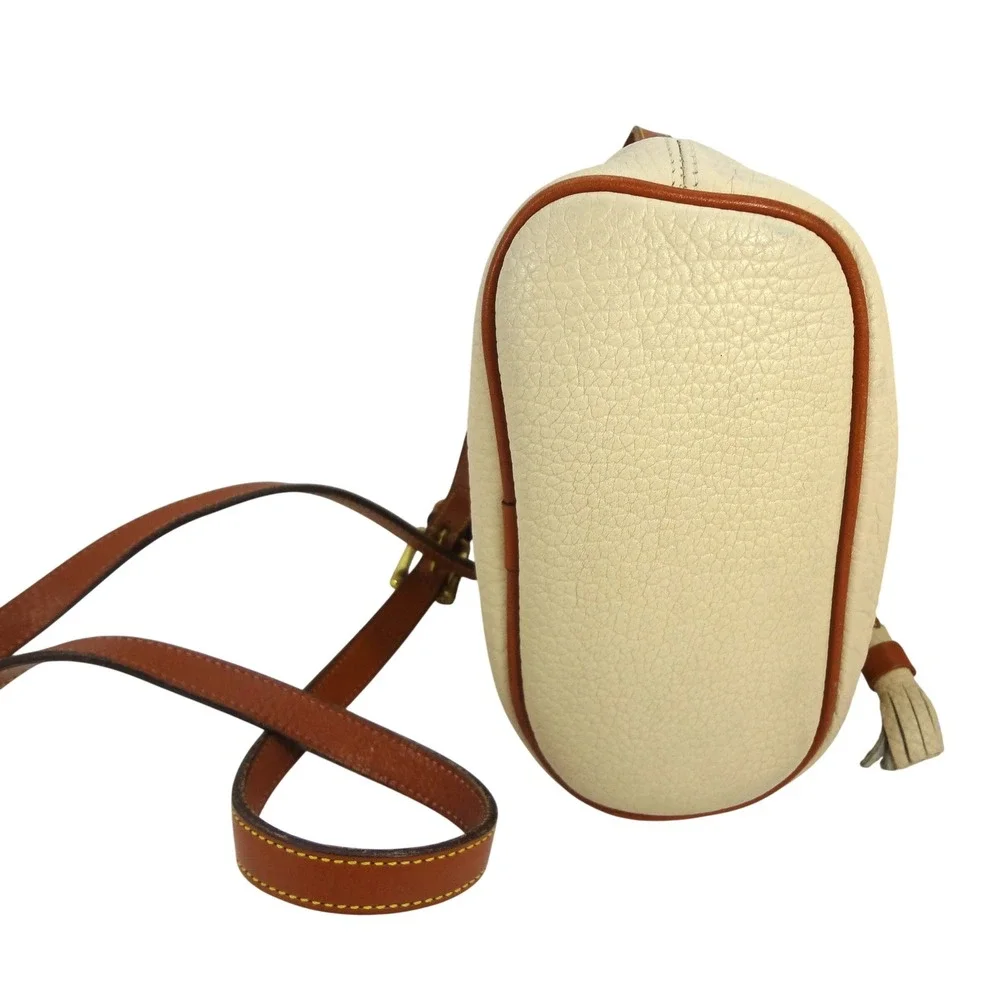 Vintage Dooney Bourke All Weather‎ Sm Drawstring Bucket Bag Leather Crossbody - Picture 5 of 10